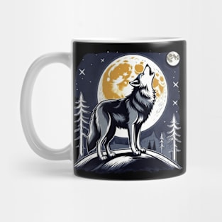 wolf howling Mug